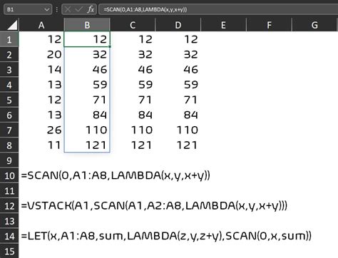 Excel Dynamic Array Sum 的图像结果