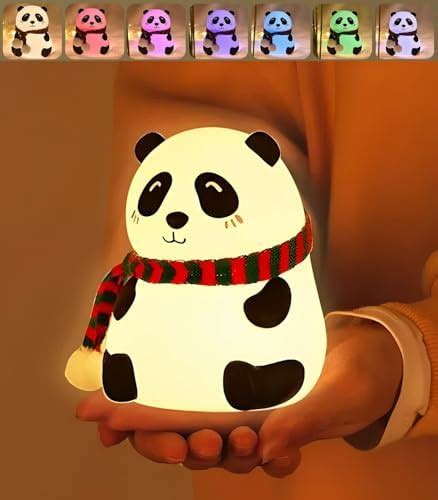Quicknik Panda Night Lamp, Panda Touch Silicone Lamp, 7 Colour Changing ...
