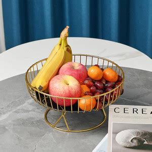 DECORSCAVE Iron Golden Metal Iron Wire Countertop Fruit Tray Cakes ...
