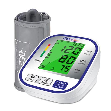 Olex Plus Digital Arm Blood Pressure Monitor With Tri-Color Backlit ...
