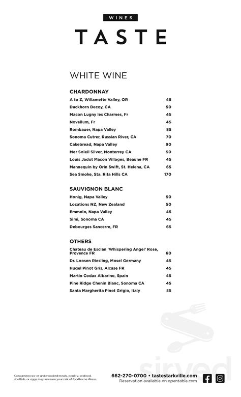 TASTE Italian Kitchen menus in Starkville, Mississippi, United States