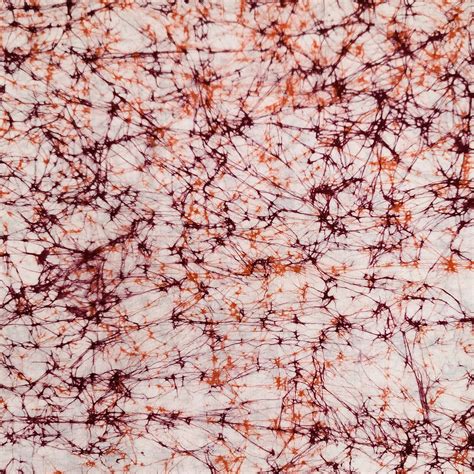 (PRE-CUT 2 METER) Pure Cotton Light Batik Orange And Maroon Texture Ha ...