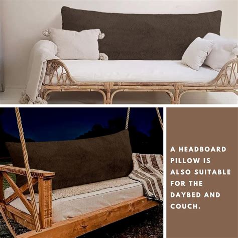 Buy Plush Rectangular Headboard Pillow Day Bed Back Long Pillow, Large ...