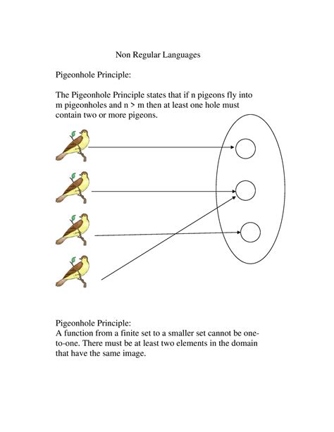 Non Reg Lang - NIce lecture notes - Non Regular Languages Pigeonhole ...