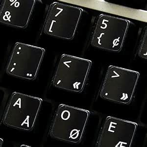PROGRAMMER DVORAK NON-TRANSPARENT KEYBOARD DECALS BLACK OR WHITE ...