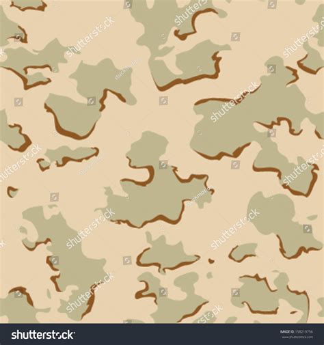 Threecolor Desert Camouflage Seamless Background Pattern Stock Vector ...
