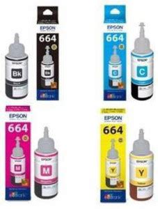 ORIGNL EPSON 664 COMBO PRINTER INK Black + Tri Color Combo Pack Ink ...