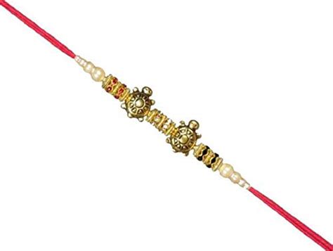 Suninow Golden turtle rakhi for brother | rakhi for brother and bhabhi ...