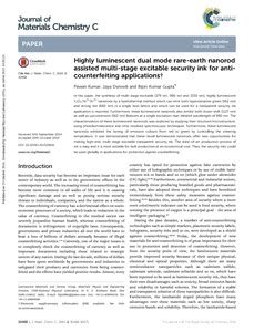 Highly luminescent dual mode rare-earth nanorod assisted multi-stage ...