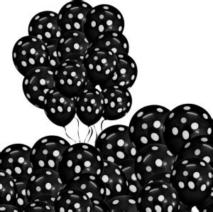 Flipkart.com | Dul Dul Printed Black polka Dot Balloons 100 pcs ...