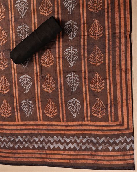 Chanderi Hand Embroidered Suit with Kota Doriya Printed Dupatta ...