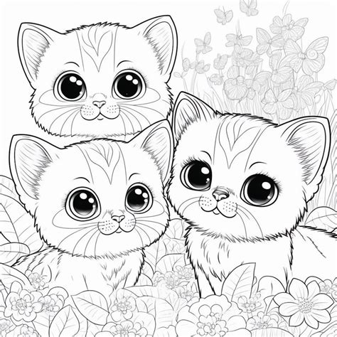 Coloring Pages Baby Cats