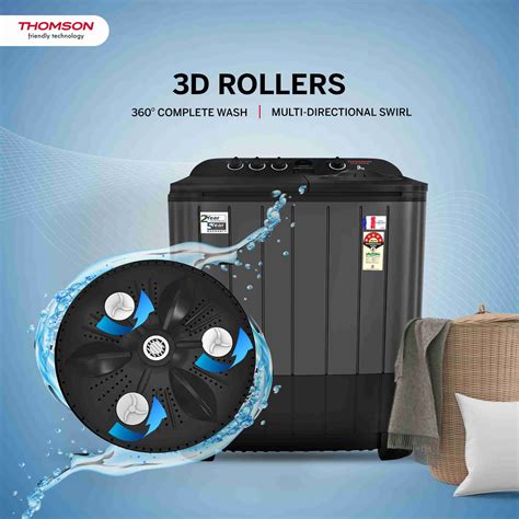 Thomson 9 kg 5 Star Aqua Magic Double Waterfall Semi Automatic Top Load ...