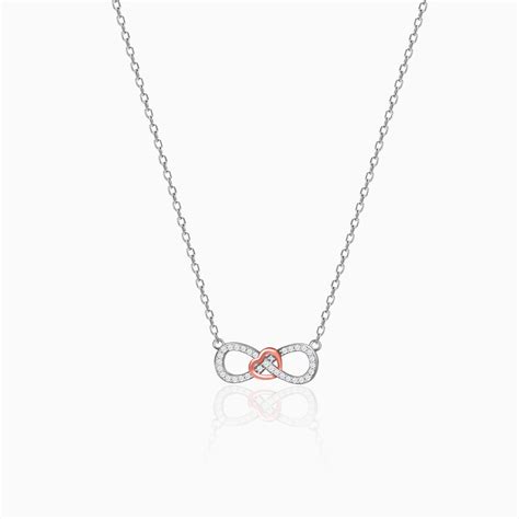 Buy Rose Gold Studded Infinity Heart Pendant at Best Price – GIVA Jewellery