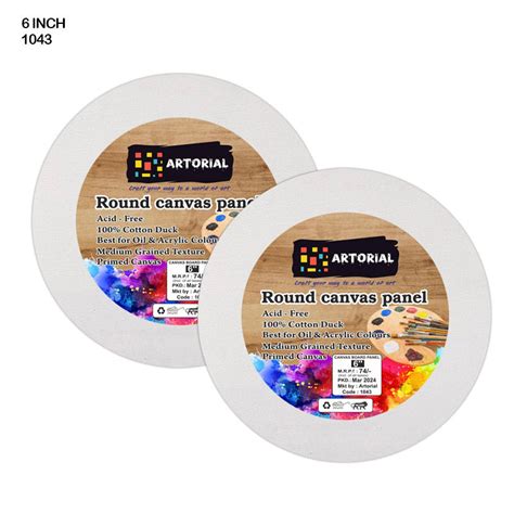 Ao Canvas Board Round 6 Inch (1043) – Inkarto