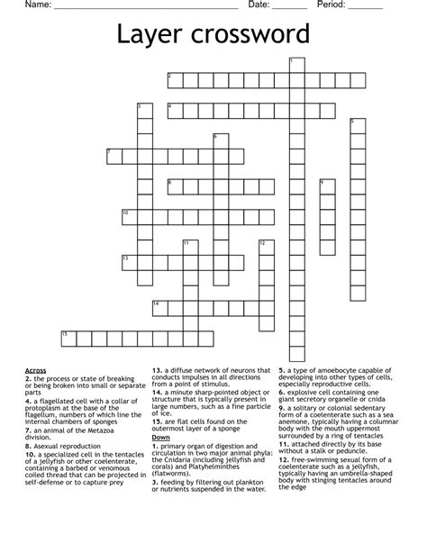 Layer crossword - WordMint
