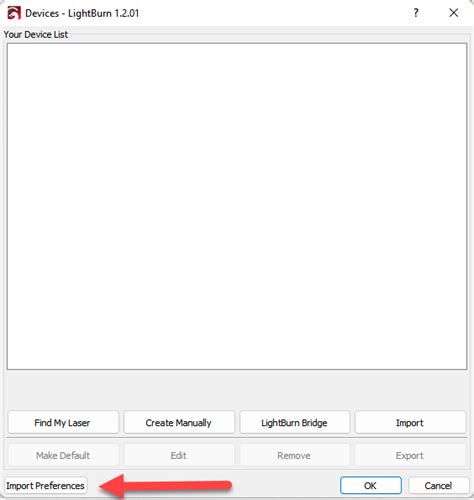 Lightburn Software Set Up 的图像结果