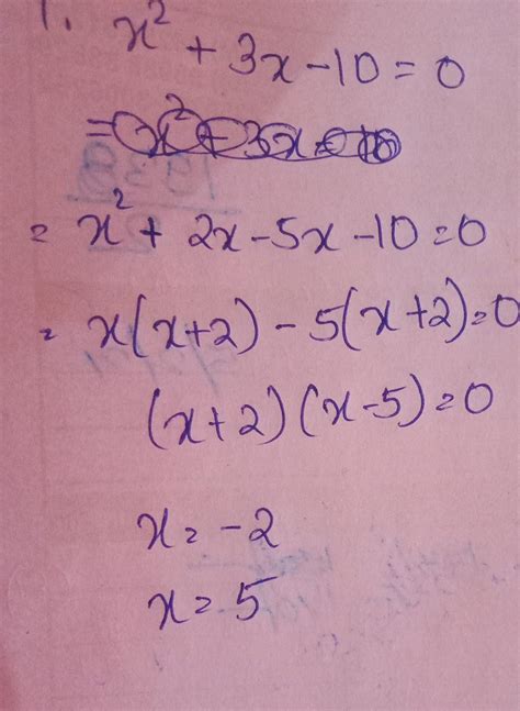 (i) x² + 3x -10=0 by the method of completing the perfect square ...