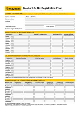 Fillable Online Maybank2u Biz Registration Form Fax Email Print - pdfFiller