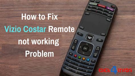 How to fix Vizio costar remote not working problem