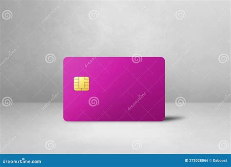 Pink Credit Card on a White Concrete Background Stock Illustration ...
