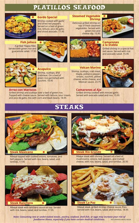 Menu - Rio Grande MX Cocina / 47 Ludwig Dr, Fairview Heights, IL 62208 ...