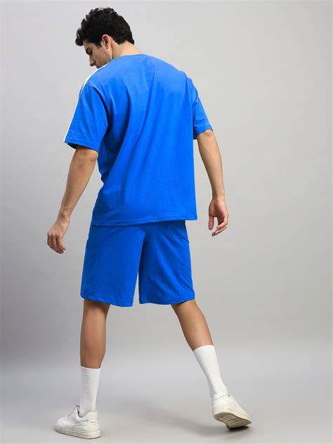 WIDELINE SUMMER CO-ORD SET (ROYAL BLUE)