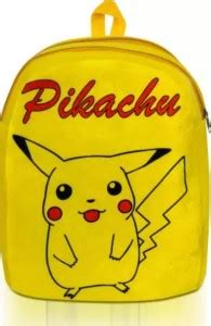 SMARTTRENDY Cute Double Zip Pikachu School Bag Cartoon Character for ...