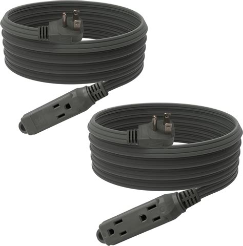Amazon.com: EP 15 Ft 3 Outlet Extension Cord with Flat Plug, 3 Prong ...