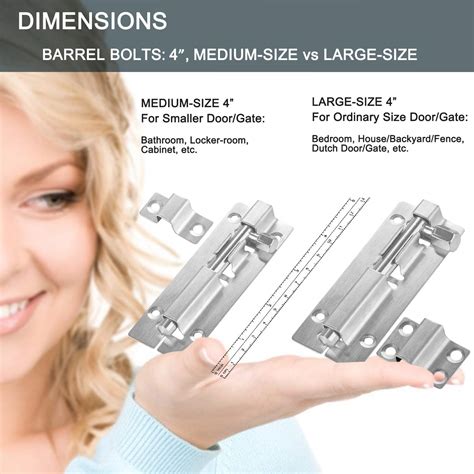 Buy Barrel Bolt - Upgrade Door Bolt Slide Lock Latch with 42 Screws ...