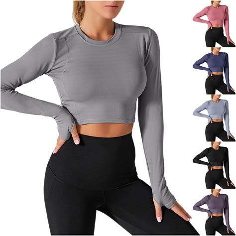 BXINGOHAI Women Workout Shirts Athletic Compression Tee Yoga Gym Basic ...