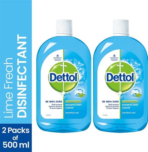 DETTOL Disinfectant Multi-Use Hygiene Liquid, Menthol Cool - 500 ml ...