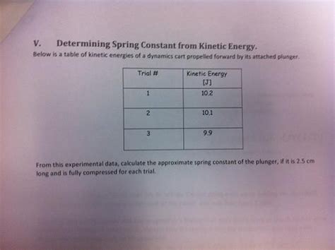 Image result for Determining Spring Constant From Projectile Flight