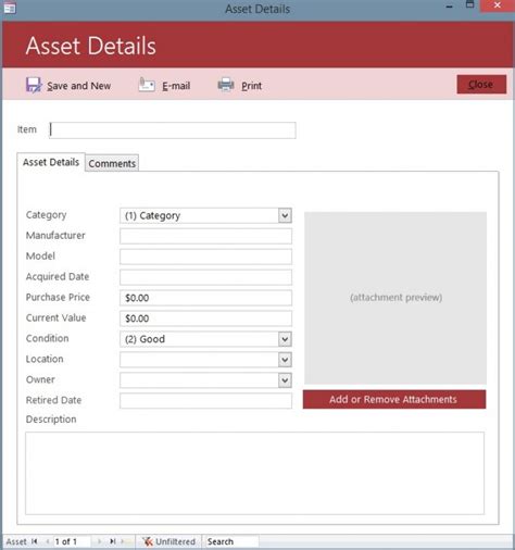 Create Access Database for Asset Tracking 的图像结果
