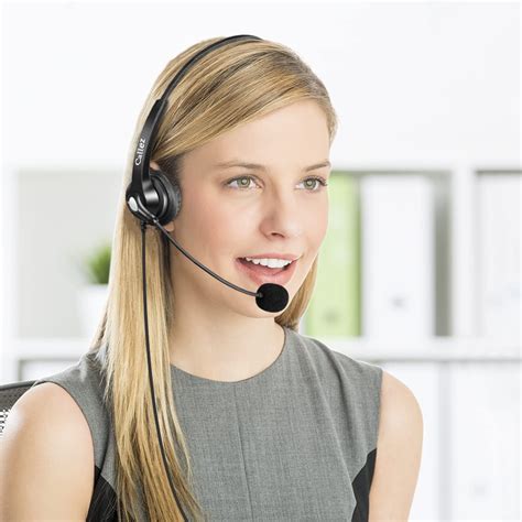 Callez Noise Cancelling RJ9 Telephone Headset with Mic for India | Ubuy