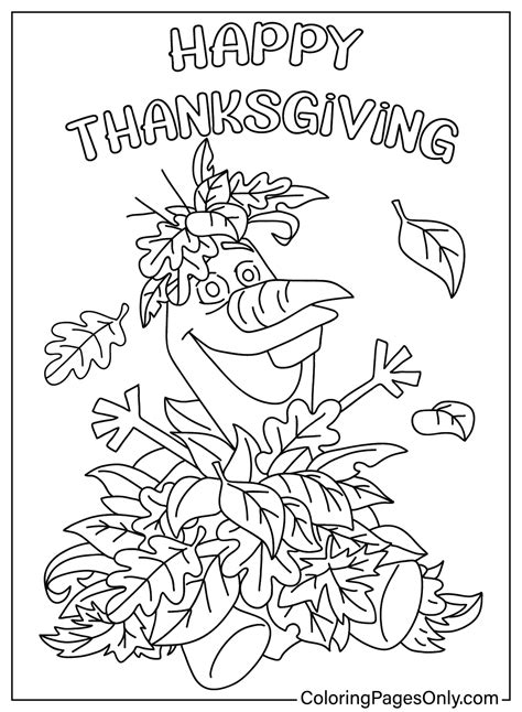 Disney Thanksgiving Coloring Page