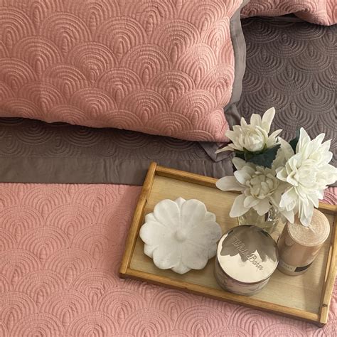 Coral & Taupe Beetle Bedspread – Mi Casa Collective