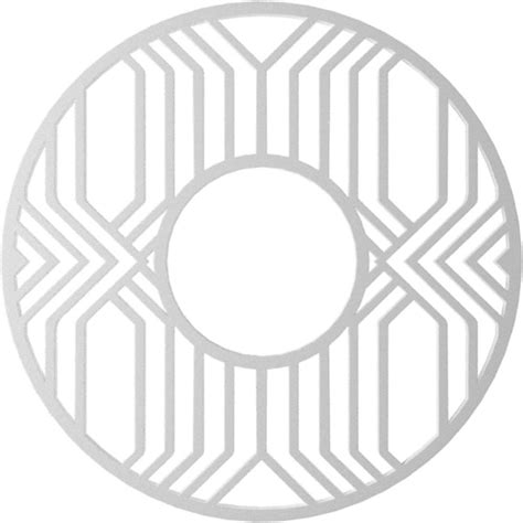 Ekena Millwork Empire 28-in W x 28-in L Contemporary Painted Black PVC ...