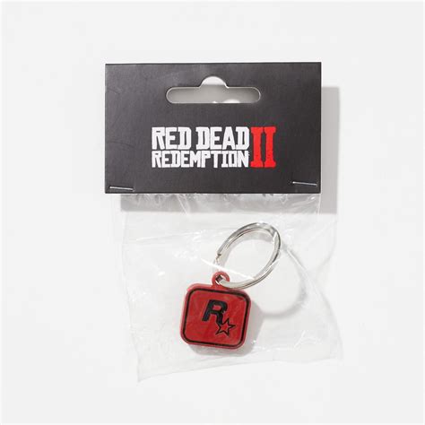 Black on Red Rockstar Games Logo Keychain | Rockstar Store