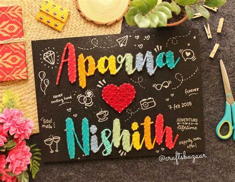 Personalised Infinity Love Couple Name String Art Board – Craftsbazaar