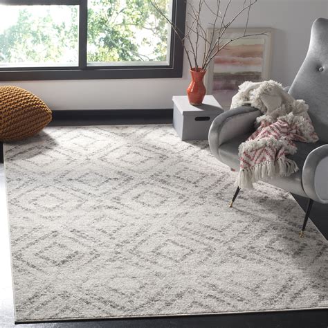 SAFAVIEH Adirondack Lecia Geometric Area Rug, Light Grey/Grey, 3' x 5 ...