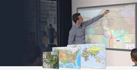 Laminated Wall Maps - MapSales.com