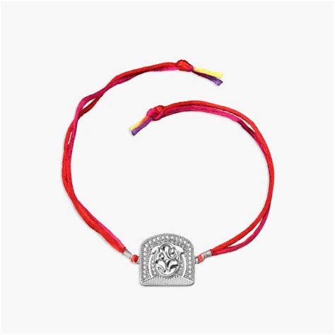 Sacred Ganesha Silver Rakhi