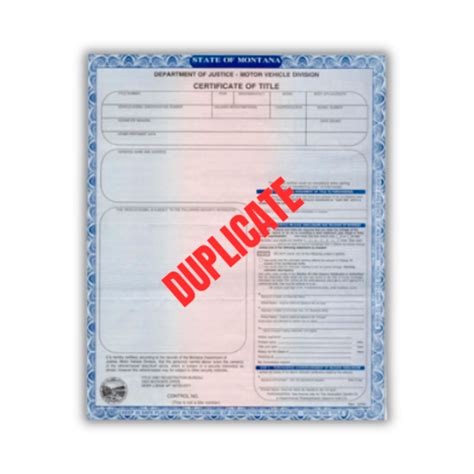 Duplicate Title - Yellowstone Titles - Montana's Home of the 3 Day ...