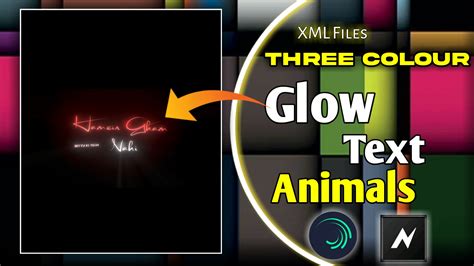 Dual Glow Text Animation Lyrics Editing | Rays Effect Glow Text Node ...