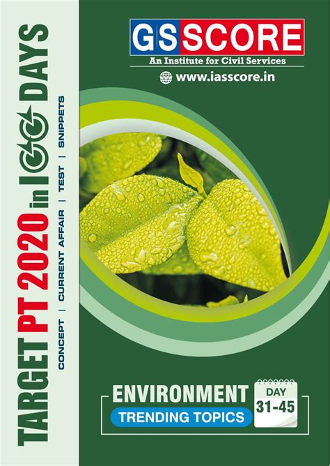 Trending Topics - Environment(Target PT in 100 Days): IAS Prelims 2020 ...