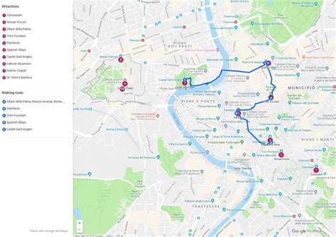 Printable Walking Map Of Rome