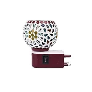 NEOPOL Ceramic Aroma Diffuser Kapoor Dani Cum Night Lamp Multi ...
