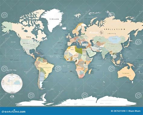 Explore the World Stunning World Map Art Stock Illustration - Illustration of stunning, earth ...