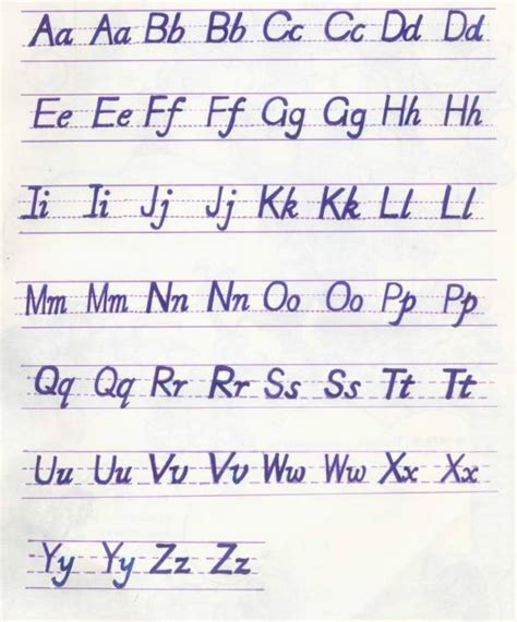 26个字母正规书写格式四线格 大约是在公元六世纪盎格鲁－撒